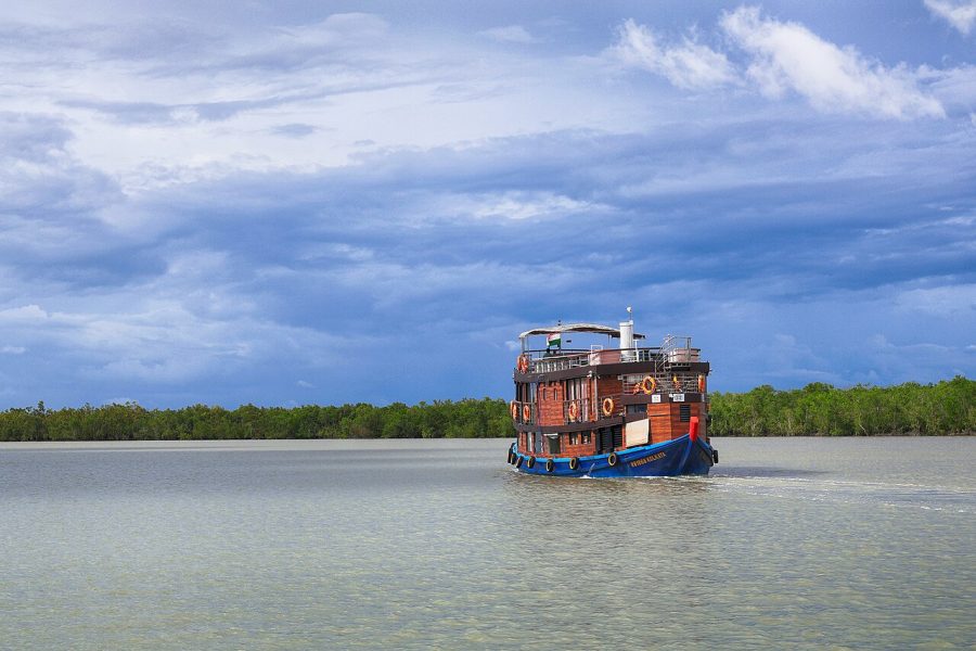 Tourist Boat in Sundarbans, West Bengal, India 03